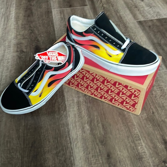 Vans Other - NEW - Flame Old Skool Vans, Size 8.5(Mens) 10(women’s) Never worn